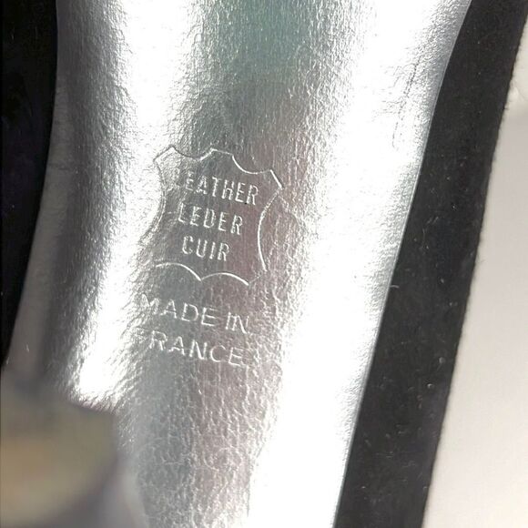 CHARLES JOURDAN Paris Black Suede Heels US 9,5-10 - Picture 14 of 15